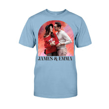 Load image into Gallery viewer, Personalized Couple T-shirt & Hoodie Custom Names Gift for Valentine’s Day