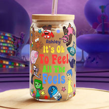 Load image into Gallery viewer, Personalized 16oz Can Glass with Straw Custom Name Gift