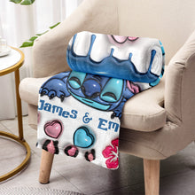 Load image into Gallery viewer, Personalized Double-Sided Flannel Ohana Blanket Gift