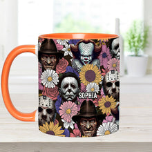 Load image into Gallery viewer, Personalized Horror Accent Mug with Custom Name for Fans