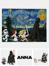 Load image into Gallery viewer, Personalized Best Dad in the Galaxy Building Block Set Gift