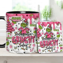 Load image into Gallery viewer, Personalized Grinch Accent Mug & Coaster Gift for Christmas