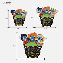 Load image into Gallery viewer, Personalized Hocus Pocus Ohana Custom Wood Sign for Halloween