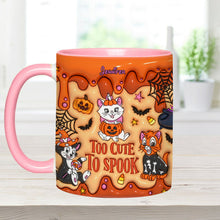 Load image into Gallery viewer, Personalized Halloween Accent Mug Cute Cat Design Gift