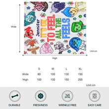 Load image into Gallery viewer, Personalized Flannel Blanket Custom Name Feelings Gift