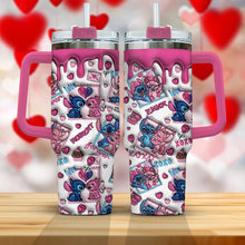 Load image into Gallery viewer, Personalized Ohana Tumbler With Handle Custom Gift for Couples
