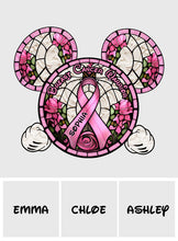Load image into Gallery viewer, Personalized Breast Cancer Warrior Mouse Decal Custom Name