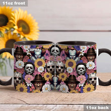 Load image into Gallery viewer, Personalized Horror Movie Accent Mug with Custom Name Gift