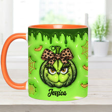 Load image into Gallery viewer, Personalized Grinch Accent Mug Custom Name Holiday Gift