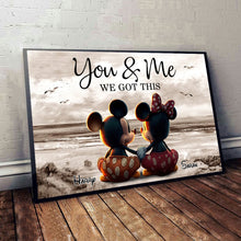 Load image into Gallery viewer, Personalized Couple Beach Scene Canvas Vintage Art Gift