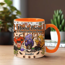 Load image into Gallery viewer, Personalized Three Witches Accent Mug for Fall Coffee Lovers