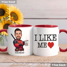 Load image into Gallery viewer, Personalized Accent Mug I Like Me Custom Photo Gift