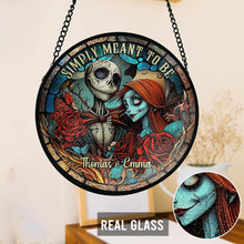 Load image into Gallery viewer, Personalized Stained Glass Suncatcher Unique Gift for Couples