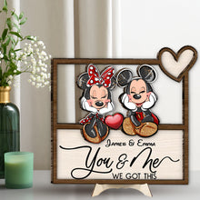 Load image into Gallery viewer, Personalized Mickey Mouse Ears Wood Sign Custom Name Gift