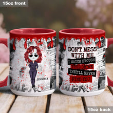 Load image into Gallery viewer, Personalized Accent Mug with Unique True Crime Design