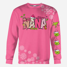 Load image into Gallery viewer, Personalized Grinchy Grandma Christmas All Over Shirt for Grandma
