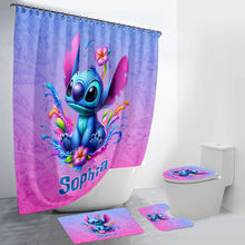 Load image into Gallery viewer, Personalized Ohana Bathroom Curtain & Mats Set Unique Gift for Kids