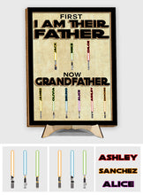 Load image into Gallery viewer, Personalized 2 Layered Wood Sign for Grandfather with Custom Names