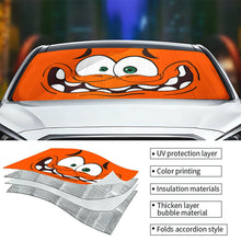Load image into Gallery viewer, Personalized Funny Car Sunshade with Emotions for Vehicle Protection