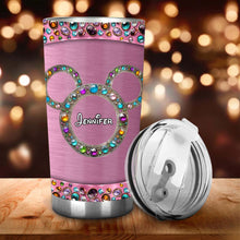 Load image into Gallery viewer, Personalized Pink Mouse Tumbler Custom Name Drinkware for Mom