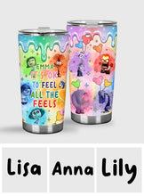 Load image into Gallery viewer, Personalized Tumbler It's Ok To Feel All The Feels Gift for Kids