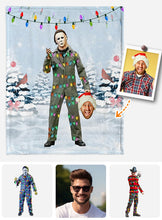 Load image into Gallery viewer, Personalized Horror Character Blanket Custom Gift for Halloween