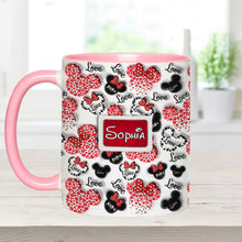 Load image into Gallery viewer, Personalized Mouse Accent Mug Custom Name Gift for Her