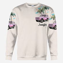 Load image into Gallery viewer, Personalized Sunset Chaser All Over Shirt with Custom Name for Beach Lovers