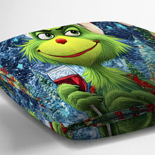 Load image into Gallery viewer, Personalized Merry Grinchmas Throw Pillow with Name for Christmas