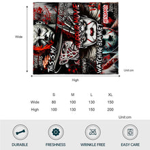 Load image into Gallery viewer, Personalized Horror Movie Watching Blanket Custom Name Gift