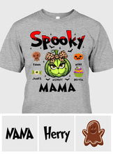 Load image into Gallery viewer, Personalized Spooky Mama T-shirt & Hoodie for Halloween Gift
