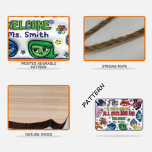 Load image into Gallery viewer, Personalized Classroom Wood Sign Custom Name Welcome Gift for Teacher