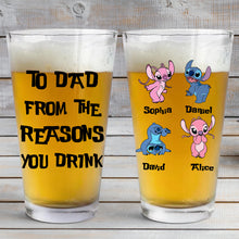 Load image into Gallery viewer, Personalized Beer Glass for Dad Custom Name Gift Idea