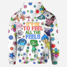 Load image into Gallery viewer, Personalized All Over Shirt with Fun 'All The Feels' Design for Kids