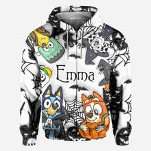 Load image into Gallery viewer, Personalized Halloween All-Over Shirt Custom Name Gift for Kids