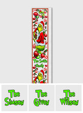 Load image into Gallery viewer, Personalized Grinchmas Family Table Runner Christmas Decor