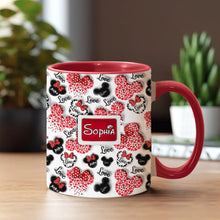 Load image into Gallery viewer, Personalized Mouse Accent Mug Custom Name Gift for Her