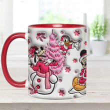 Load image into Gallery viewer, Personalized Christmas Mouse Accent Mug Custom Name Gift