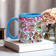 Load image into Gallery viewer, Personalized Two-Tone Accent Mug Custom Name Gift for Couples