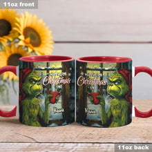 Load image into Gallery viewer, Personalized Grinch Accent Mug Custom Name Christmas Gift