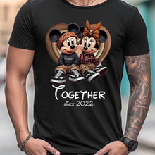 Load image into Gallery viewer, Personalized Chicano Couple T-shirt & Hoodie Gift Together Since 2022