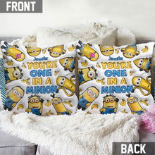 Load image into Gallery viewer, Personalized You're One In A Minion Throw Pillow Gift