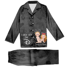 Load image into Gallery viewer, Personalized Satin Pajama Set for Couples with Custom Names & Design