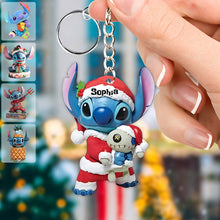 Load image into Gallery viewer, Personalized Ohana Keychain Custom Name Christmas Gift