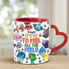 Load image into Gallery viewer, Personalized Heart Handle Mug Custom Name Gift for Mom