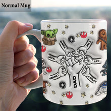 Load image into Gallery viewer, Personalized Best Dad in the Galaxy Mug Custom Names Gift