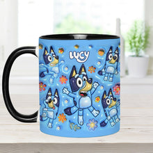 Load image into Gallery viewer, Personalized Dog Accent Mug Custom Name Unique Gift for Kids