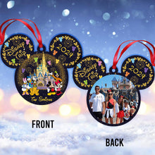 Load image into Gallery viewer, Personalized Disney Family Trip Mouse Ornament Custom Photo Gift
