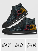 Load image into Gallery viewer, Personalized High Top Shoes with Let's Fu*cking Go Design for Couples
