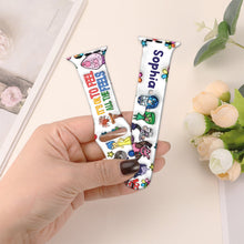 Load image into Gallery viewer, Personalized Silicone Apple Watch Band Custom Name Gift